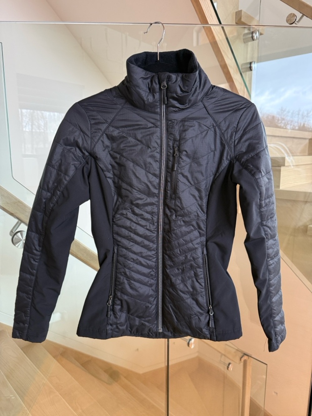 Spyder Women's Black Quilted Hybrid Puffer Jacket